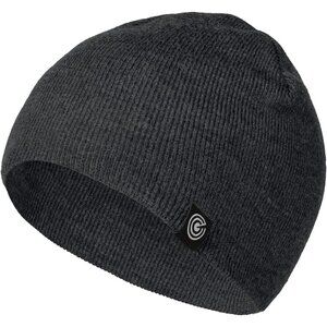 Unisex Dark Grey 100% Acrylic Ribbed Knit Warm and Durable Winter Beanie Cap